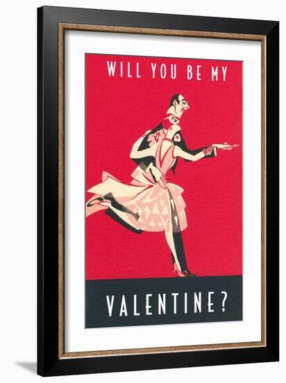 Will You Be My Valentine, Dancing Couple-null-Framed Art Print