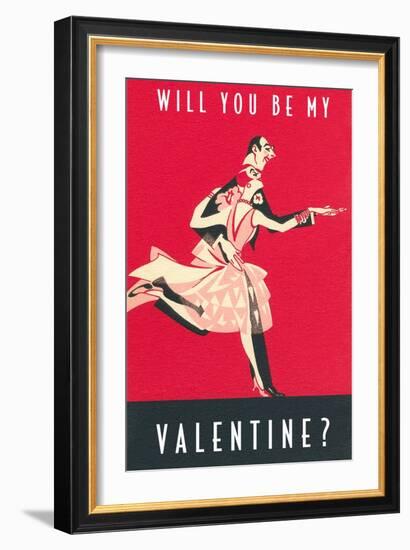 Will You Be My Valentine, Dancing Couple-null-Framed Art Print