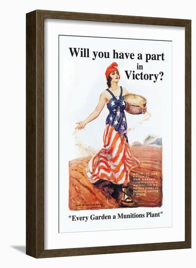 Will You Have a Part in Victory?-James Montgomery Flagg-Framed Art Print