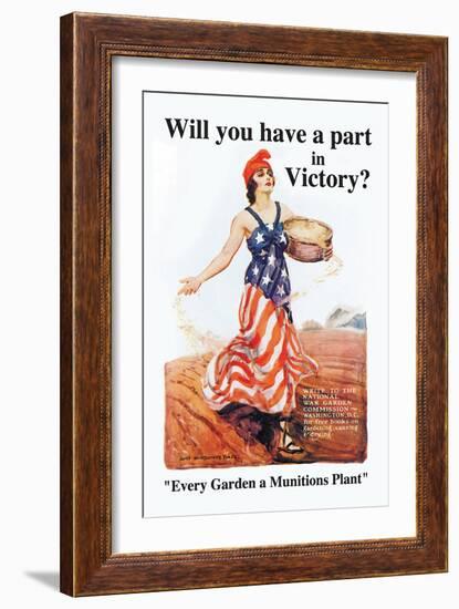 Will You Have a Part in Victory?-James Montgomery Flagg-Framed Art Print