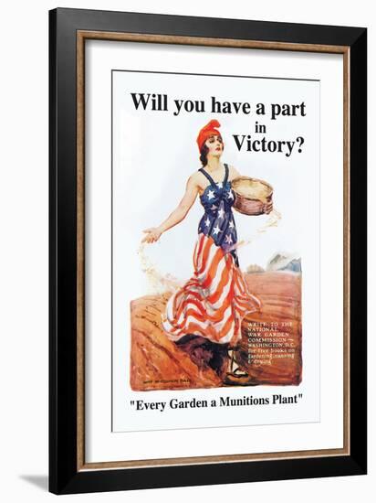 Will You Have a Part in Victory?-James Montgomery Flagg-Framed Art Print