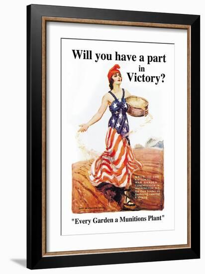 Will You Have a Part in Victory?-James Montgomery Flagg-Framed Art Print