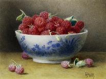 A Bowl of Raspberries-Willam B. Hough-Framed Premier Image Canvas