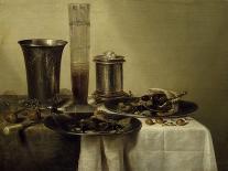 Still Life with Oysters, a Rummer, a Lemon and a Silver Bowl, 1634-Willem Claesz Heda-Framed Giclee Print