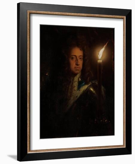 Willem III, Prince of Orange, King of England and Stadtholder-Godfried Schalcken-Framed Art Print