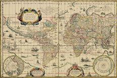 Explorer's World, 1630, Blau-Willem Jansz-Art Print