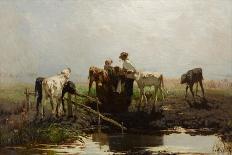 Cows in a Soggy Meadow-Willem Maris-Art Print
