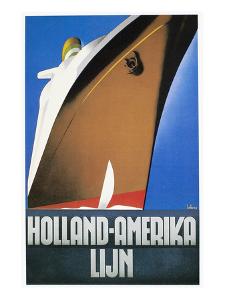 Dutch Travel Poster, 1932 by Willem Ten Broek