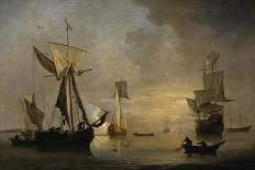 Warships at Amsterdam, ca. 1658-Willem Van De Velde-Framed Premier Image Canvas