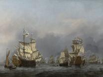 Battle of Solebay, June 7, 1672 - De Ruyter Against the Duke of York on the 'Royal Prince'-Willem Van De Velde II-Framed Giclee Print