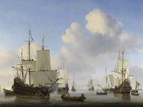 Ships Near the Coast During a Calm-Willem Van De Velde II-Art Print