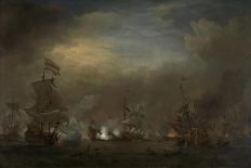 Battle of Solebay, June 7, 1672 - De Ruyter Against the Duke of York on the 'Royal Prince'-Willem Van De Velde II-Framed Giclee Print