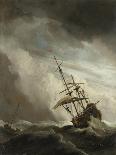 Ship on the High Seas Caught by a Squall, (The Gust), C. 1680-Willem van de Velde-Stretched Canvas