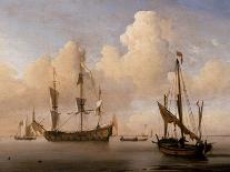 Three Ships in a Gale, 1673-Willem Van De Velde The Younger-Giclee Print