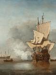 Pirates Attacking a British Navy Ship, 17th Century-Willem Van De Velde The Younger-Framed Giclee Print