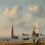 Dutch Warships 1670-Willem van de Velde-Framed Art Print