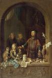 Portrait of Diederik, Baron Van Leyden Van Vlaardingen with His Wife and Three Sons-Willem Van Mieris-Framed Art Print