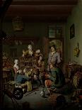 A Woman and a Fish-Pedlar in a Kitchen, 1713-Willem Van Mieris-Framed Giclee Print