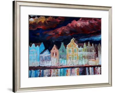 Willemstad Curacao At Night Stretched Canvas Print M Bleichner Art Com