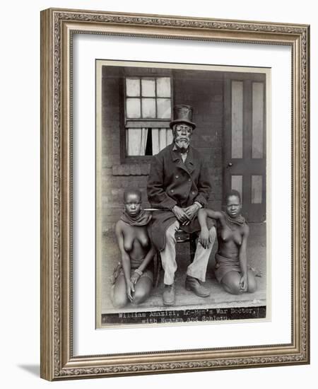 William Amazizi, Lo-Ben's War Doctor with Nganga and Schlepu, 1890s-null-Framed Giclee Print