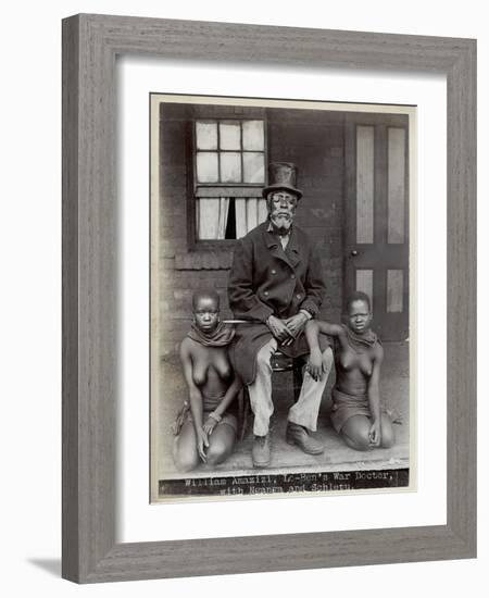 William Amazizi, Lo-Ben's War Doctor with Nganga and Schlepu, 1890s-null-Framed Giclee Print