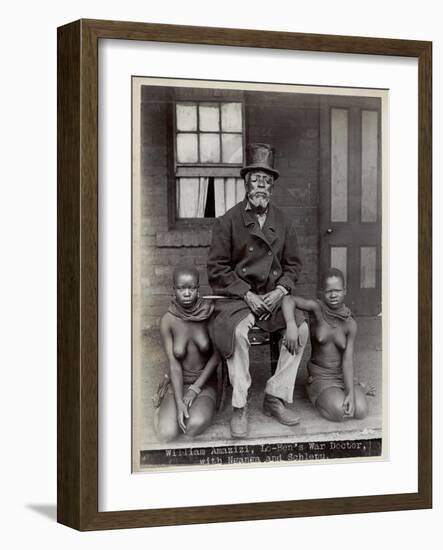 William Amazizi, Lo-Ben's War Doctor with Nganga and Schlepu, 1890s-null-Framed Giclee Print