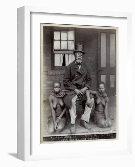 William Amazizi, Lo-Ben's War Doctor with Nganga and Schlepu, 1890s-null-Framed Giclee Print