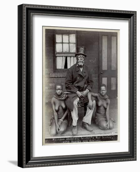 William Amazizi, Lo-Ben's War Doctor with Nganga and Schlepu, 1890s-null-Framed Giclee Print