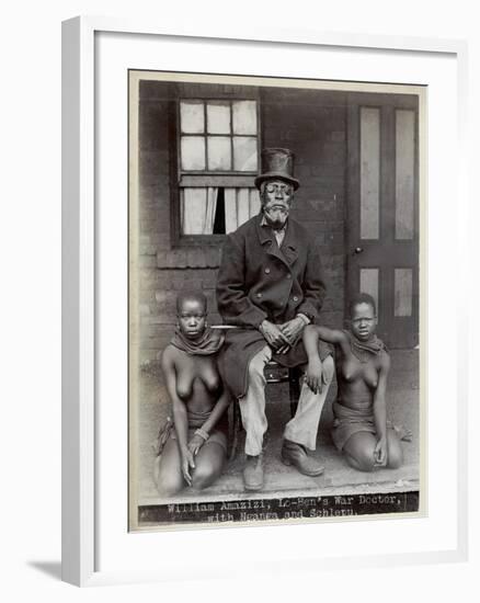 William Amazizi, Lo-Ben's War Doctor with Nganga and Schlepu, 1890s-null-Framed Giclee Print