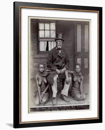 William Amazizi, Lo-Ben's War Doctor with Nganga and Schlepu, 1890s-null-Framed Giclee Print