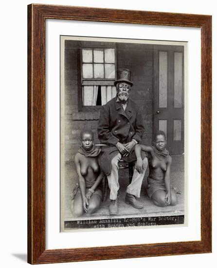 William Amazizi, Lo-Ben's War Doctor with Nganga and Schlepu, 1890s-null-Framed Giclee Print