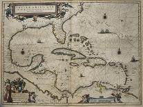 Map of the Caribbean Islands-William and Jan Blaeu-Mounted Art Print