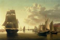The 'Queen Charlotte', a New 104-Gun Warship, at Spithead (England) 1790, on the Eve of the French-William Anderson-Mounted Giclee Print
