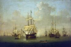 The 'Queen Charlotte', a New 104-Gun Warship, at Spithead (England) 1790, on the Eve of the French-William Anderson-Giclee Print