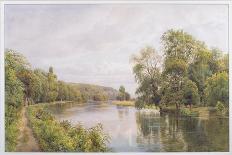 The Thames at Purley, 1884 (W/C on Paper)-William Bradley-Giclee Print