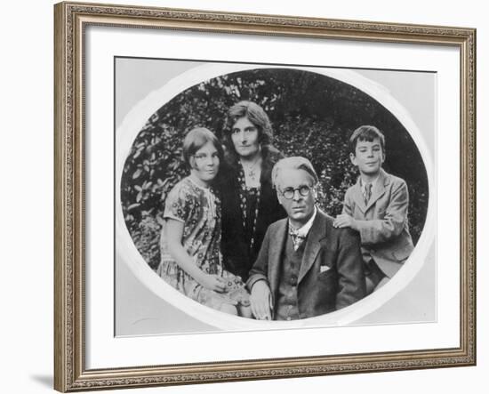 William Butler Yeats (1865-1939) with His Wife Georgie Hyde Lee and Children Anne and Michael-Irish Photographer-Framed Photographic Print