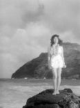 Waikiki Beach with Diamond Head in Rear as Seen from Across the Bay at the Royal Hawaiian-William C^ Shrout-Photographic Print