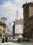 Via Dell'independenza with the Palazzo Comunale, Bologna, 1892 (W/C on Paper)-William Callow-Giclee Print