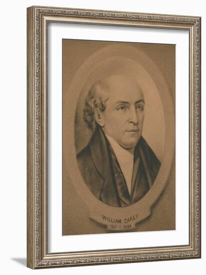 William Carey (1761-1834), British missionary and Baptist minister, c1910-Unknown-Framed Giclee Print