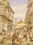 Crowded Street Scene in Lahore, India-William Carpenter-Giclee Print