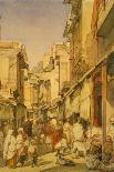 Crowded Street Scene in Lahore, India-William Carpenter-Giclee Print