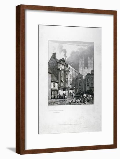 William Caxton's House in the Almonry, Westminster, London, 1827-George Cooke-Framed Premium Giclee Print