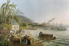Carting and Putting Sugar Hogsheads on Board', Plate X from 'Ten Views in the Island of Antigua'-William Clark-Giclee Print