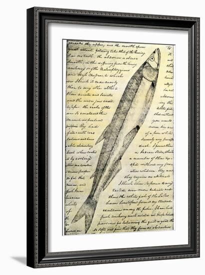 William Clark's Sketch of a Trout in the Lewis and Clark Expedition Diary-null-Framed Giclee Print