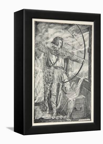 William continued his wonderful archery, from 'Hero Myths and Legends of the British Race' by M.I.-Patten Wilson-Framed Premier Image Canvas