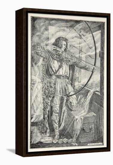 William continued his wonderful archery, from 'Hero Myths and Legends of the British Race' by M.I.-Patten Wilson-Framed Premier Image Canvas