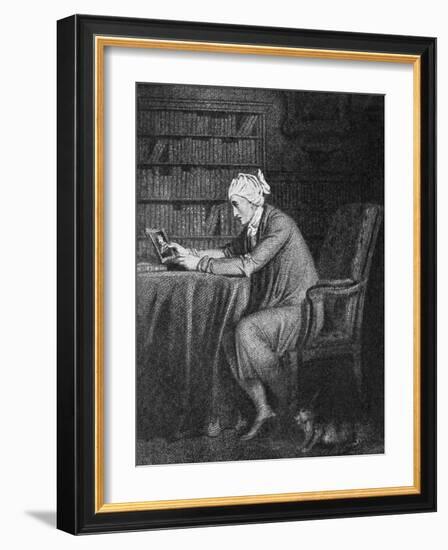 William Cowper in his study-Richard Westall-Framed Giclee Print