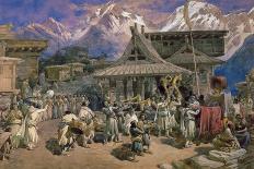 Puja at Chini Bashahr, Himalayas, c.1859-66-William 'Crimea' Simpson-Giclee Print