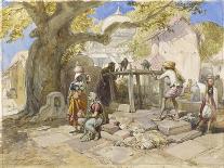 Street in Bombay, from 'India Ancient and Modern', 1867 (Colour Litho)-William 'Crimea' Simpson-Giclee Print