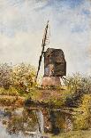 Old Mill and Pool at Ditton, 1860-65 (Oil on Canvas)-William Davis-Framed Giclee Print